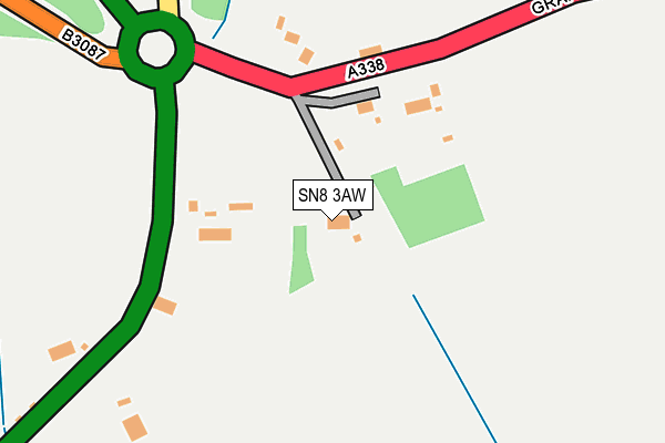 SN8 3AW map - OS OpenMap – Local (Ordnance Survey)