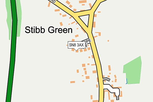 SN8 3AX map - OS OpenMap – Local (Ordnance Survey)