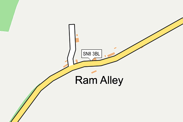 SN8 3BL map - OS OpenMap – Local (Ordnance Survey)