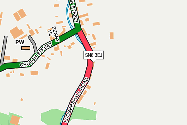 SN8 3EJ map - OS OpenMap – Local (Ordnance Survey)