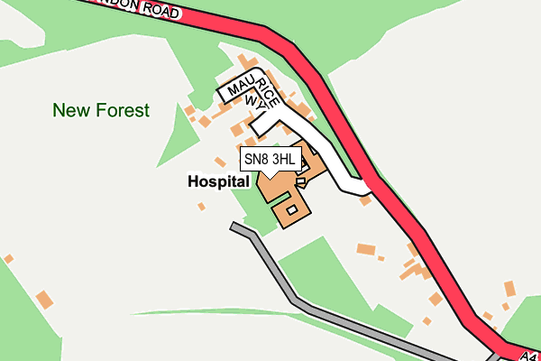 SN8 3HL map - OS OpenMap – Local (Ordnance Survey)