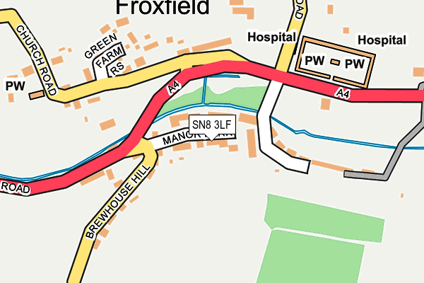 SN8 3LF map - OS OpenMap – Local (Ordnance Survey)