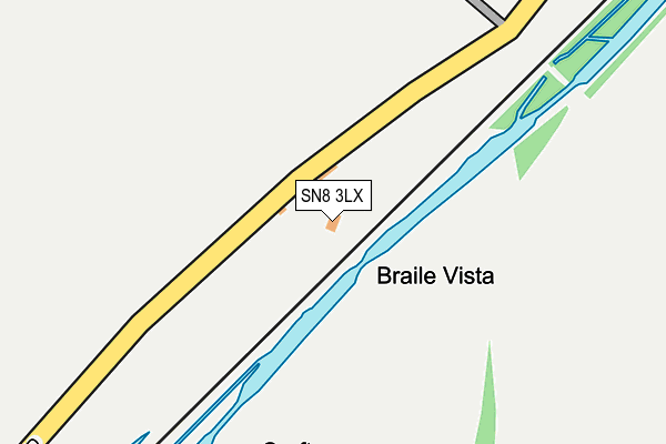 SN8 3LX map - OS OpenMap – Local (Ordnance Survey)