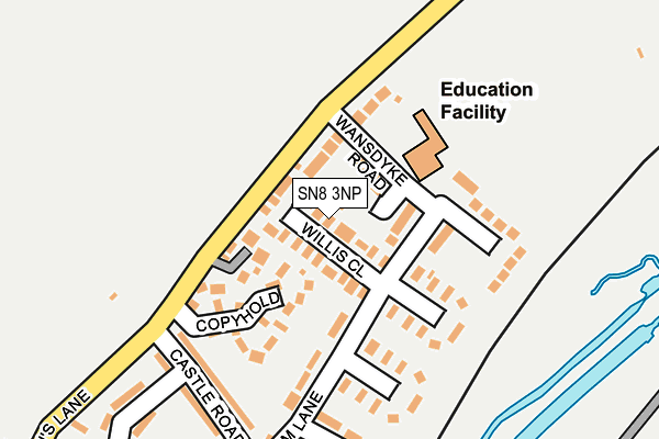 SN8 3NP map - OS OpenMap – Local (Ordnance Survey)