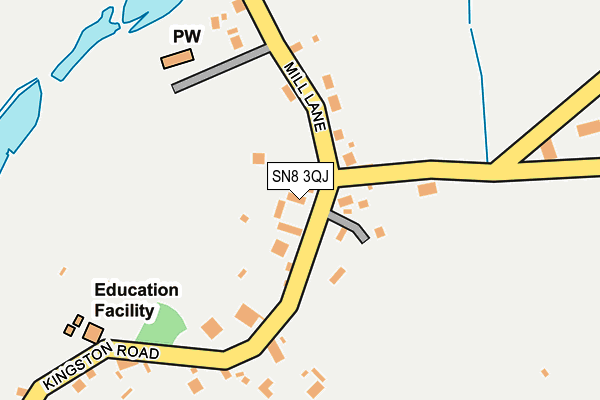 SN8 3QJ map - OS OpenMap – Local (Ordnance Survey)