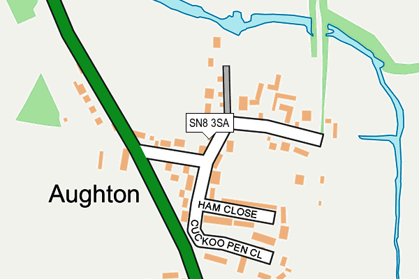 SN8 3SA map - OS OpenMap – Local (Ordnance Survey)