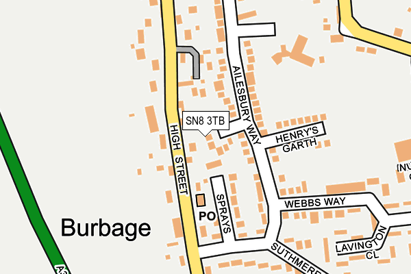 SN8 3TB map - OS OpenMap – Local (Ordnance Survey)