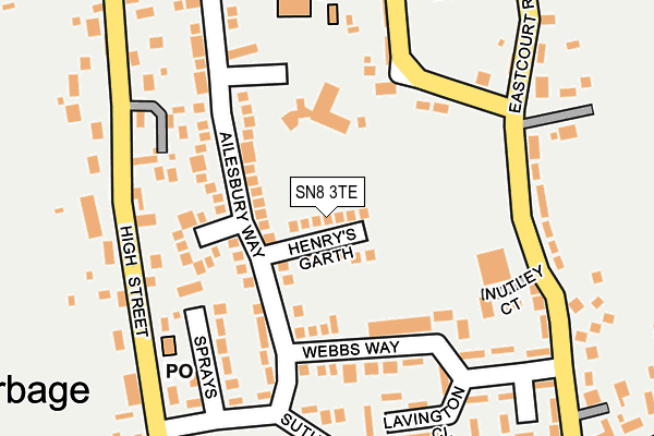 SN8 3TE map - OS OpenMap – Local (Ordnance Survey)