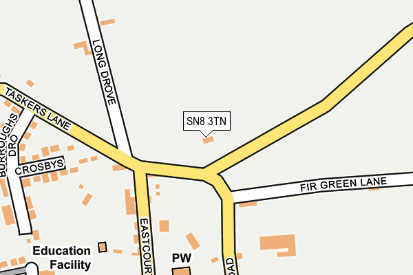 SN8 3TN map - OS OpenMap – Local (Ordnance Survey)