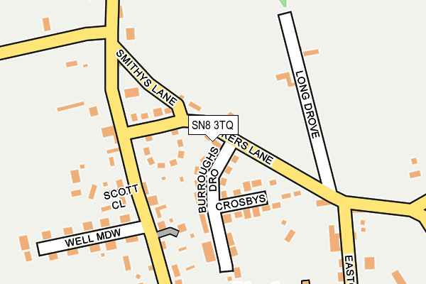 SN8 3TQ map - OS OpenMap – Local (Ordnance Survey)
