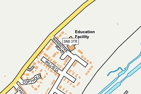SN8 3TR map - OS OpenMap – Local (Ordnance Survey)
