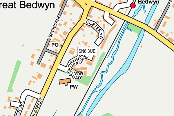 SN8 3UE map - OS OpenMap – Local (Ordnance Survey)