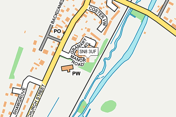 SN8 3UF map - OS OpenMap – Local (Ordnance Survey)