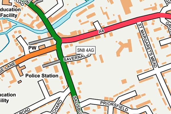 SN8 4AG map - OS OpenMap – Local (Ordnance Survey)