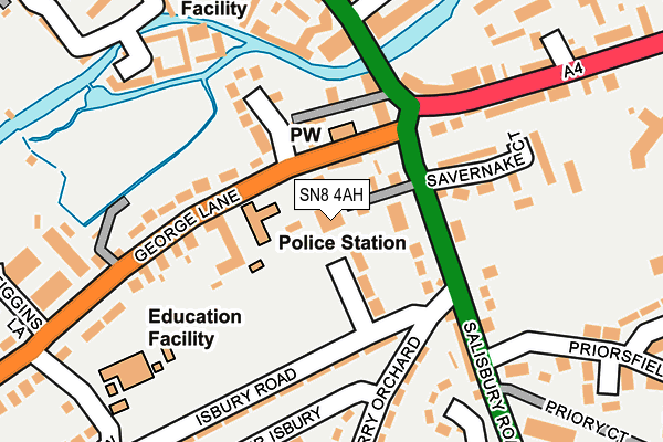 SN8 4AH map - OS OpenMap – Local (Ordnance Survey)