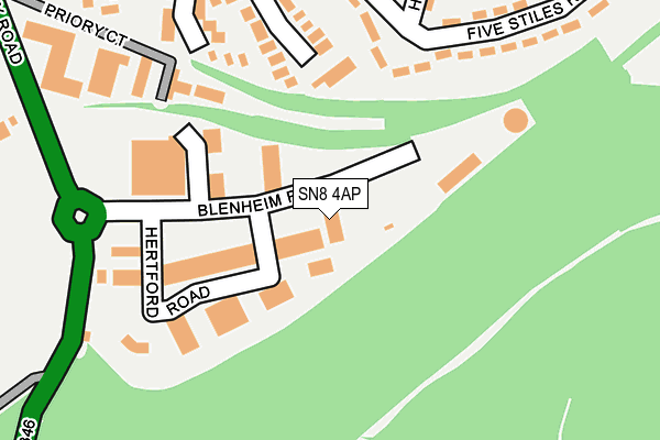 SN8 4AP map - OS OpenMap – Local (Ordnance Survey)