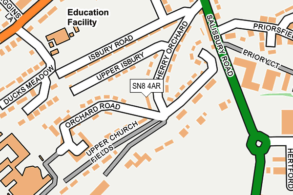 SN8 4AR map - OS OpenMap – Local (Ordnance Survey)