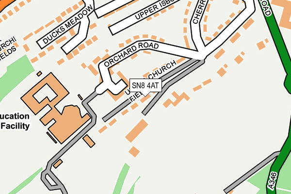 SN8 4AT map - OS OpenMap – Local (Ordnance Survey)