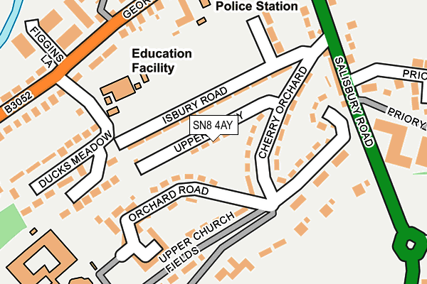 SN8 4AY map - OS OpenMap – Local (Ordnance Survey)