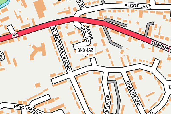 SN8 4AZ map - OS OpenMap – Local (Ordnance Survey)