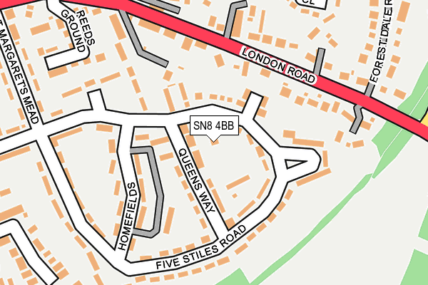 SN8 4BB map - OS OpenMap – Local (Ordnance Survey)