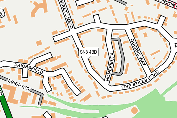 SN8 4BD map - OS OpenMap – Local (Ordnance Survey)