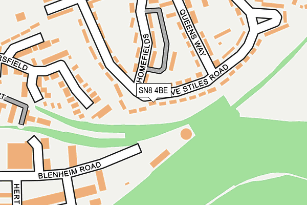 SN8 4BE map - OS OpenMap – Local (Ordnance Survey)