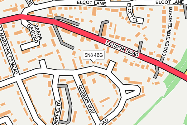 SN8 4BG map - OS OpenMap – Local (Ordnance Survey)