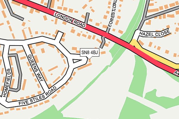 SN8 4BJ map - OS OpenMap – Local (Ordnance Survey)