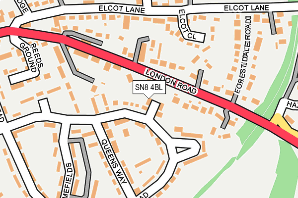 SN8 4BL map - OS OpenMap – Local (Ordnance Survey)