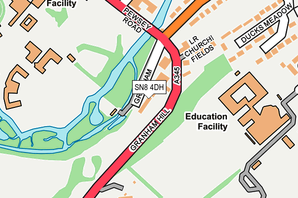 SN8 4DH map - OS OpenMap – Local (Ordnance Survey)