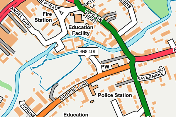 SN8 4DL map - OS OpenMap – Local (Ordnance Survey)