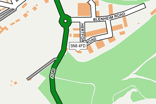 SN8 4FD map - OS OpenMap – Local (Ordnance Survey)