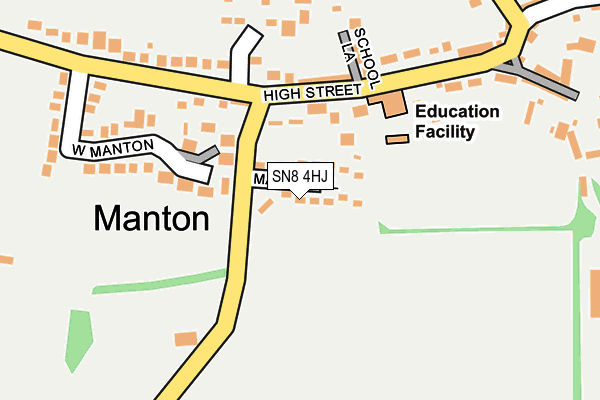 SN8 4HJ map - OS OpenMap – Local (Ordnance Survey)