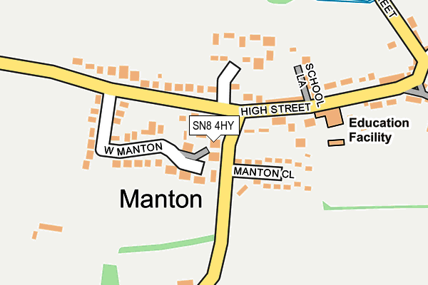 SN8 4HY map - OS OpenMap – Local (Ordnance Survey)