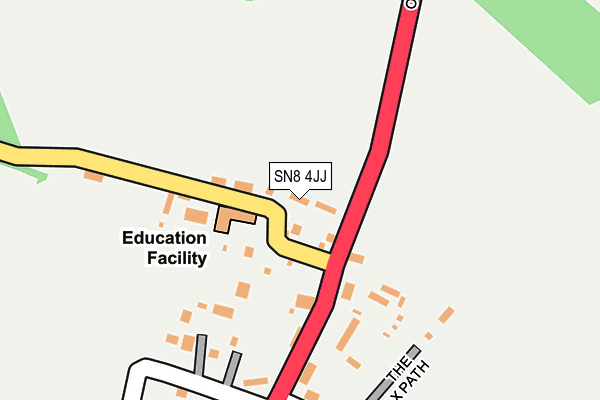 SN8 4JJ map - OS OpenMap – Local (Ordnance Survey)