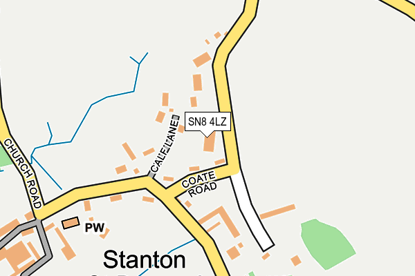 SN8 4LZ map - OS OpenMap – Local (Ordnance Survey)