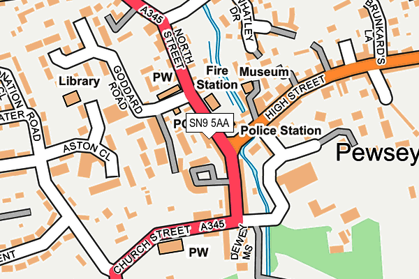 SN9 5AA map - OS OpenMap – Local (Ordnance Survey)