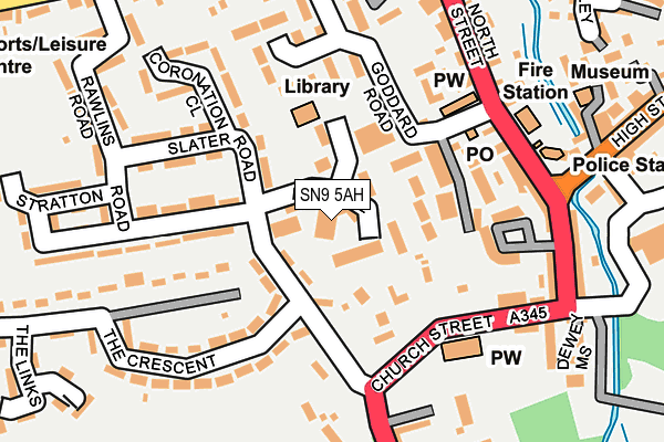 SN9 5AH map - OS OpenMap – Local (Ordnance Survey)