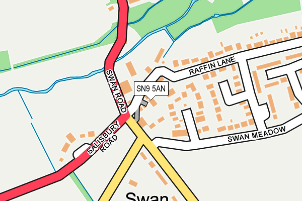SN9 5AN map - OS OpenMap – Local (Ordnance Survey)