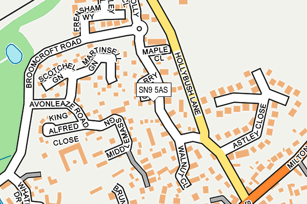 SN9 5AS map - OS OpenMap – Local (Ordnance Survey)