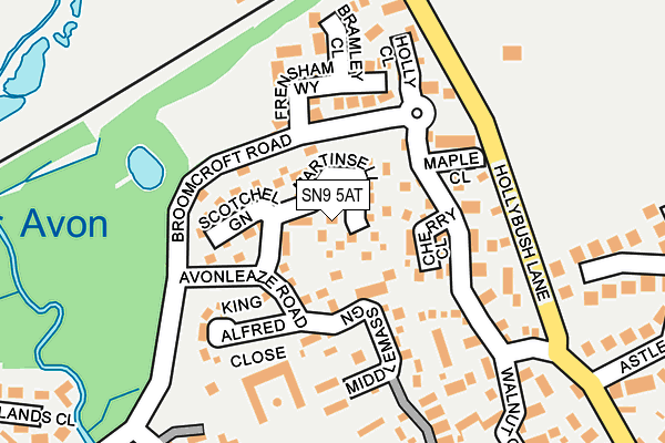 SN9 5AT map - OS OpenMap – Local (Ordnance Survey)
