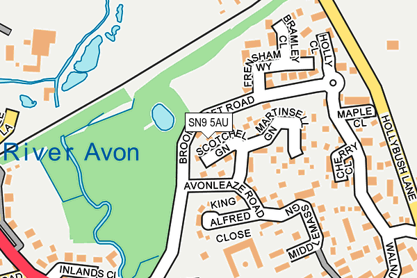 SN9 5AU map - OS OpenMap – Local (Ordnance Survey)