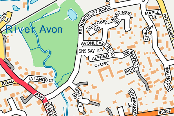 SN9 5AY map - OS OpenMap – Local (Ordnance Survey)