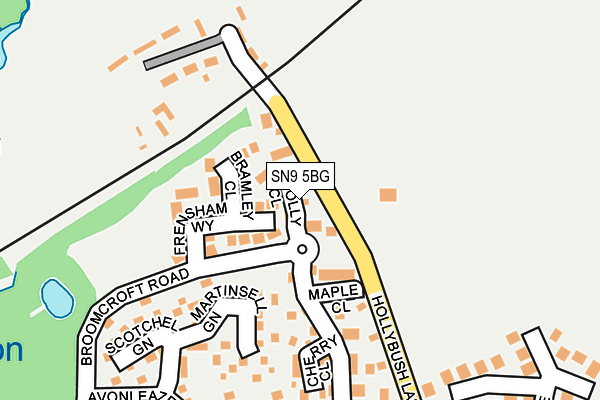 SN9 5BG map - OS OpenMap – Local (Ordnance Survey)