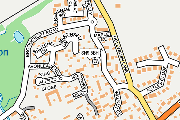 SN9 5BH map - OS OpenMap – Local (Ordnance Survey)