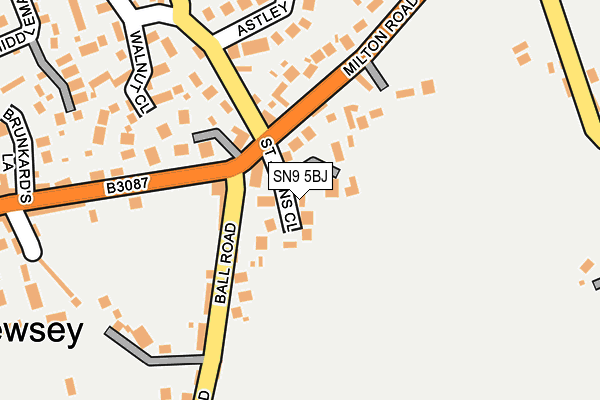 SN9 5BJ map - OS OpenMap – Local (Ordnance Survey)