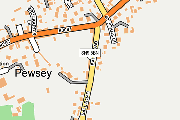 SN9 5BN map - OS OpenMap – Local (Ordnance Survey)