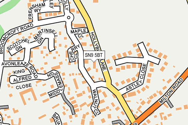 SN9 5BT map - OS OpenMap – Local (Ordnance Survey)