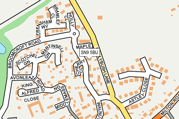 SN9 5BU map - OS OpenMap – Local (Ordnance Survey)